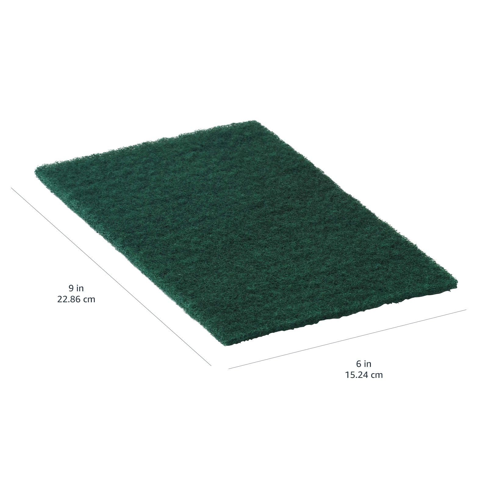 Americo #90-96 Kitchen Scour Pad, Medium Duty Scouring Pads for Pots and Pans, 6" x 9", Green, 20 per case - Image 5